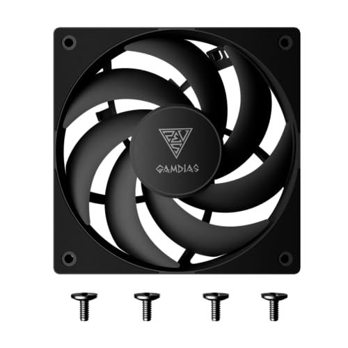 GAMDIAS Notus M1-1201 120mm Black PWM Fan | Daisy-Chain PWM Sharing, Closed-Loop Technology for Steady RPM on Cooler, Low-Noise Operation (Max. 1600RPM @25dBA), Anti-Vibration Pads, Black - Image 3
