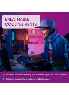 Cabeau Evolution Cool 2.0 Travel Pillow, Air Circulating Head and Neck Memory Foam Cooling Travel Pillow - Purple  - Image 4