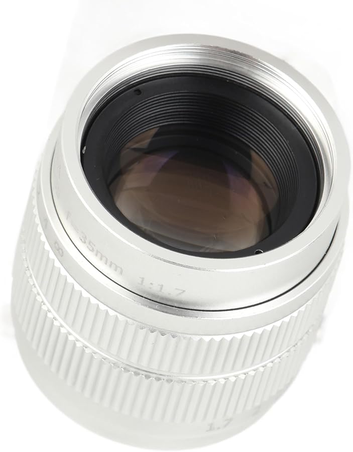 Type 2 Silver 35mm F1 7 C Mount Fixed Focus Lens For Mirrorless Camera Low Light - Image 3