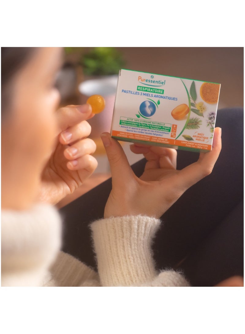 Puressentiel Respiratory Lozenges With 3 Aromatic Honey 18's - Image 2