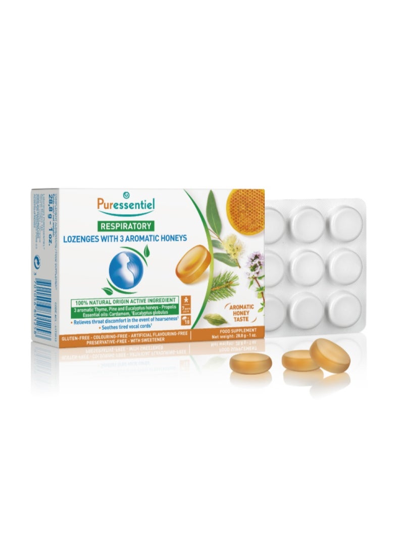 Puressentiel Respiratory Lozenges With 3 Aromatic Honey 18's - Image 3