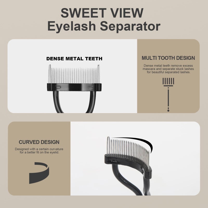 SWEET VIEW Eyelash Comb Lash Separator Brush Mascara Clump Remover Professional Eye Makeup Tools - Image 3