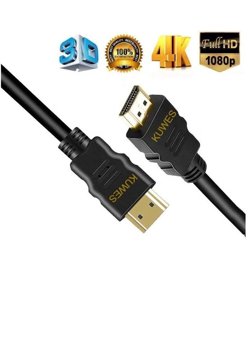 KUWES HDMI 2.0 4K @ 60Hz M to M PVC High-Speed HDMI Cable  PACK OF 4 3M - Image 3