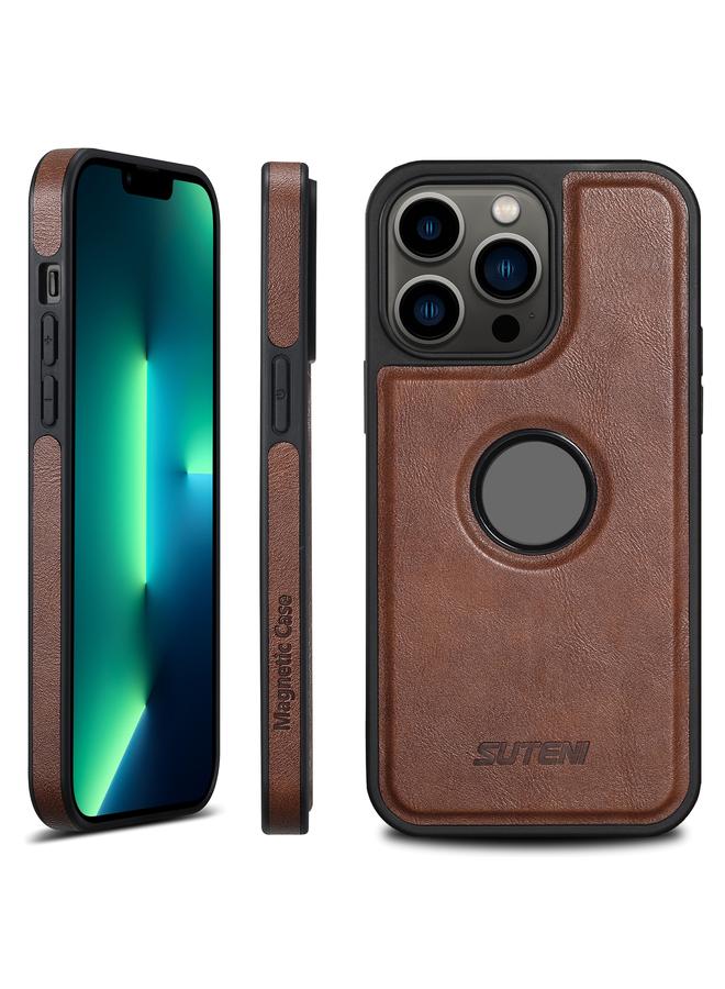Suteni Case For iPhone 13 Pro G1 Magsafe Leather Back Phone Case - Image 1