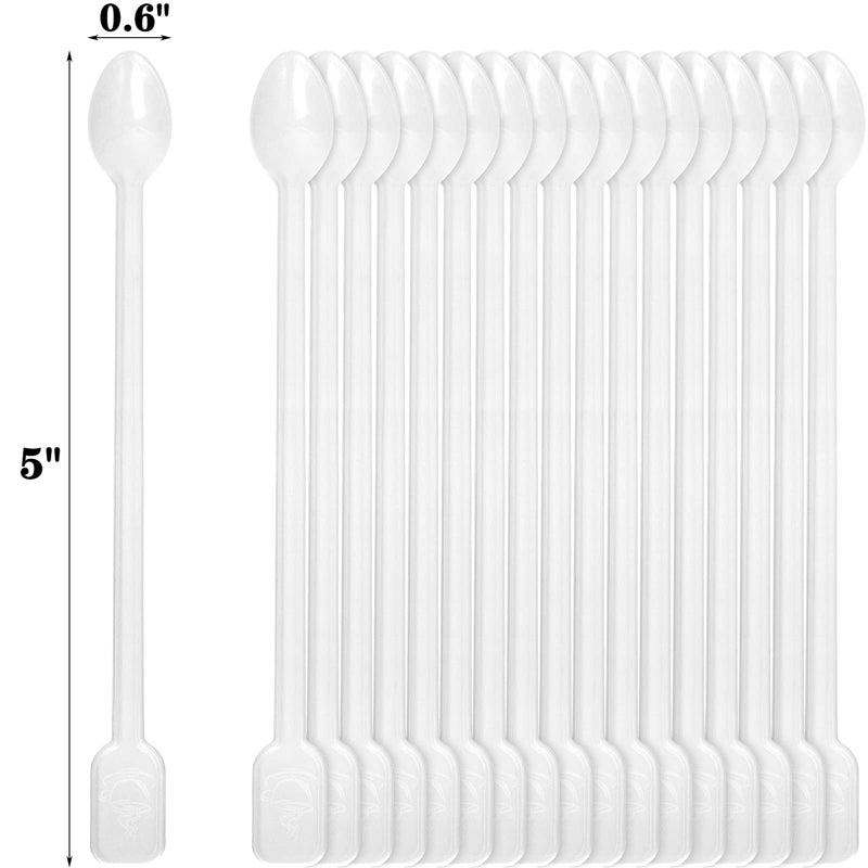 DEAYOU 1000 PCS Plastic Coffee Stirrer, 5'' Disposable Stir Sticks for Drinks Cocktails, Mini Coffee Stirring Spoon Rod for Blender, Bar, Sugar, Espresso, Tea, Swizzle, Sip, Soup, Floats, Food Grade - Image 2