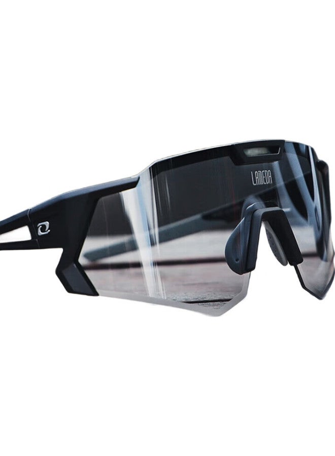 Lampada Lanpada Anti-Fog Photochromic Cycling Glasses, Professional Bicycle Goggles, Windproof For Road Bikes And Mountain Bikes, Protective Eyewear, Clove Purple - Image 1