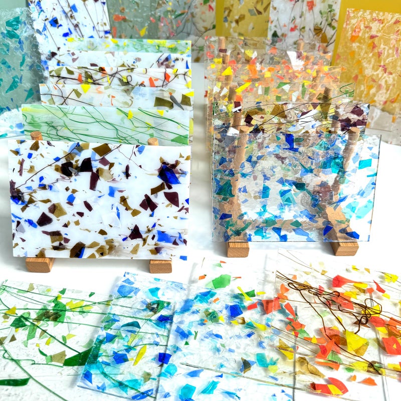 ILLUCKAI 24 Sheets Floral Patterned Stained Glass Sheet Variety Pack, 4 X 6 inch Cathedral Art Glass for Stained Glass Window, Stained Glass Supplies for Glass Projects and Mosaic Crafts - Image 3