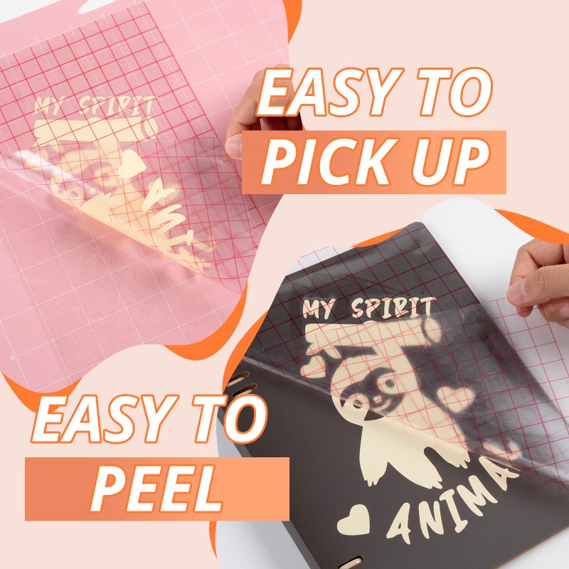 HTVRONT Clear Vinyl Transfer Paper Tape Roll 6" x 50 Feet Clear w/Red Alignment Grid - Application Transfer Tape Perfect for Self Adhesive Vinyl for Signs Stickers Decals Walls Doors & Windows - Image 4