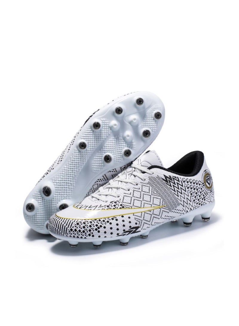 Loquat Low-Top Cleats Competition Sports Football Shoes White - Image 1