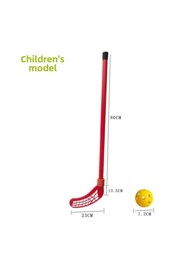 Generic - Children's Hockey Toy Kindergarten Feelings Training Ice Hockey Props Outdoor Sports Parent-Child Interactive Games-Color:100cm Hockey Stick Red 1 With 1 Ball - Image 1