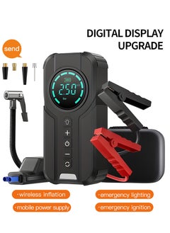 Jump Starter with Air Compressor 1000A 12V 150PSI 29.6Wh Car Battery Jump Starter 3.0L Gas and Diesel Smart Jumper with Display and Emergency Light