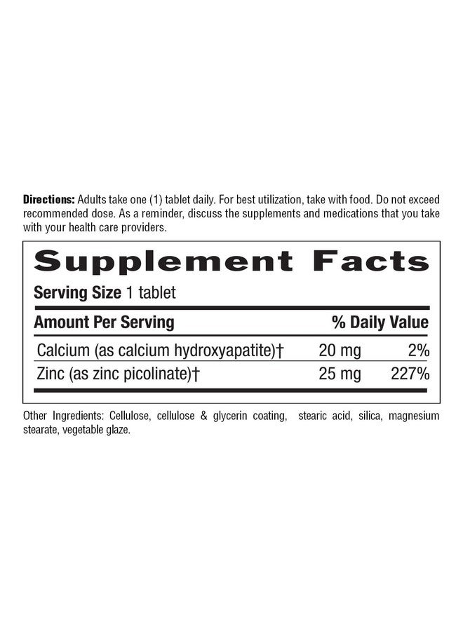 Country Life Zinc Picolinate 25 mg - Superior Absorption Zinc Supplement for Immune Support, Prostate Health & Cellular Wellness - Certified Gluten-Free, Vegan & Halal, Non-GMO - 100 Tablets - Image 4