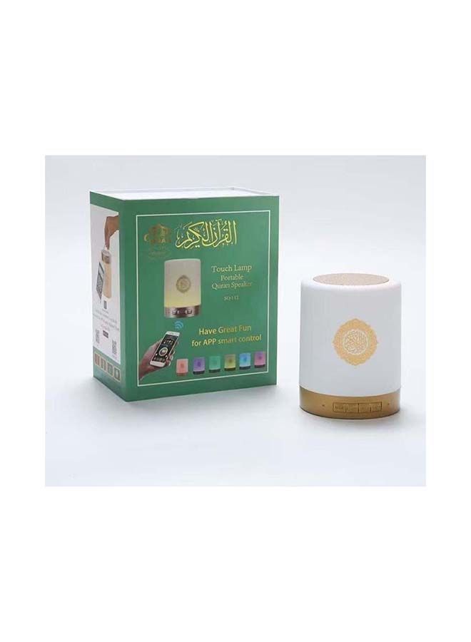 NIBEMINENT Portable Wireless Touch LED Speaker With Remote Control White - Image 2