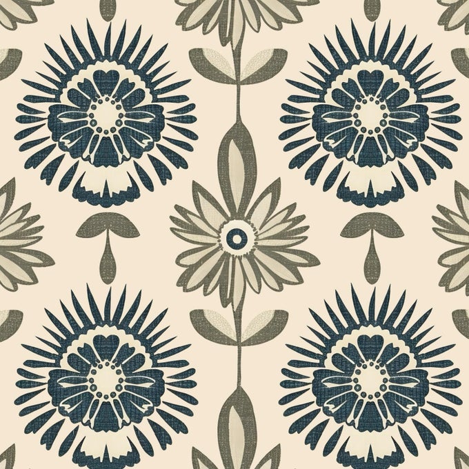 BEIGE BOHO WALLPAPER PEEL AND STICK FLORAL DAMASK CONTACT PAPER SYMMETRY REMOVABLE SELF ADHESIVE FOR WALLS BACKSPLASH SHELF LINER CABINET 175 X 118IN