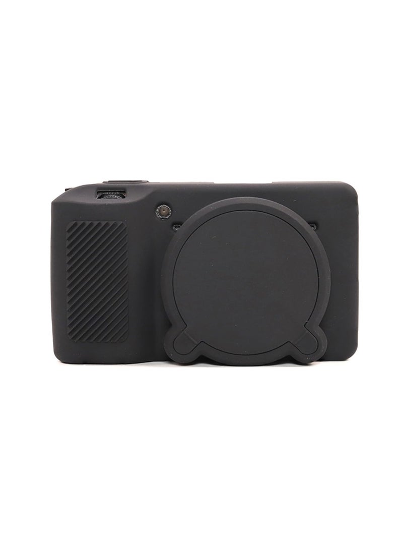 حالة الكاميرا لـ Ricoh GR III / GR III X ، حالة حماية سيليكون ناعمة رقيقة للغاية خفيفة الوزن لـ GR IIIx / GR III / GR3x / GR3 الكاميرا مع غطاء عدسة قابل للفصل (أسود) - Image 2