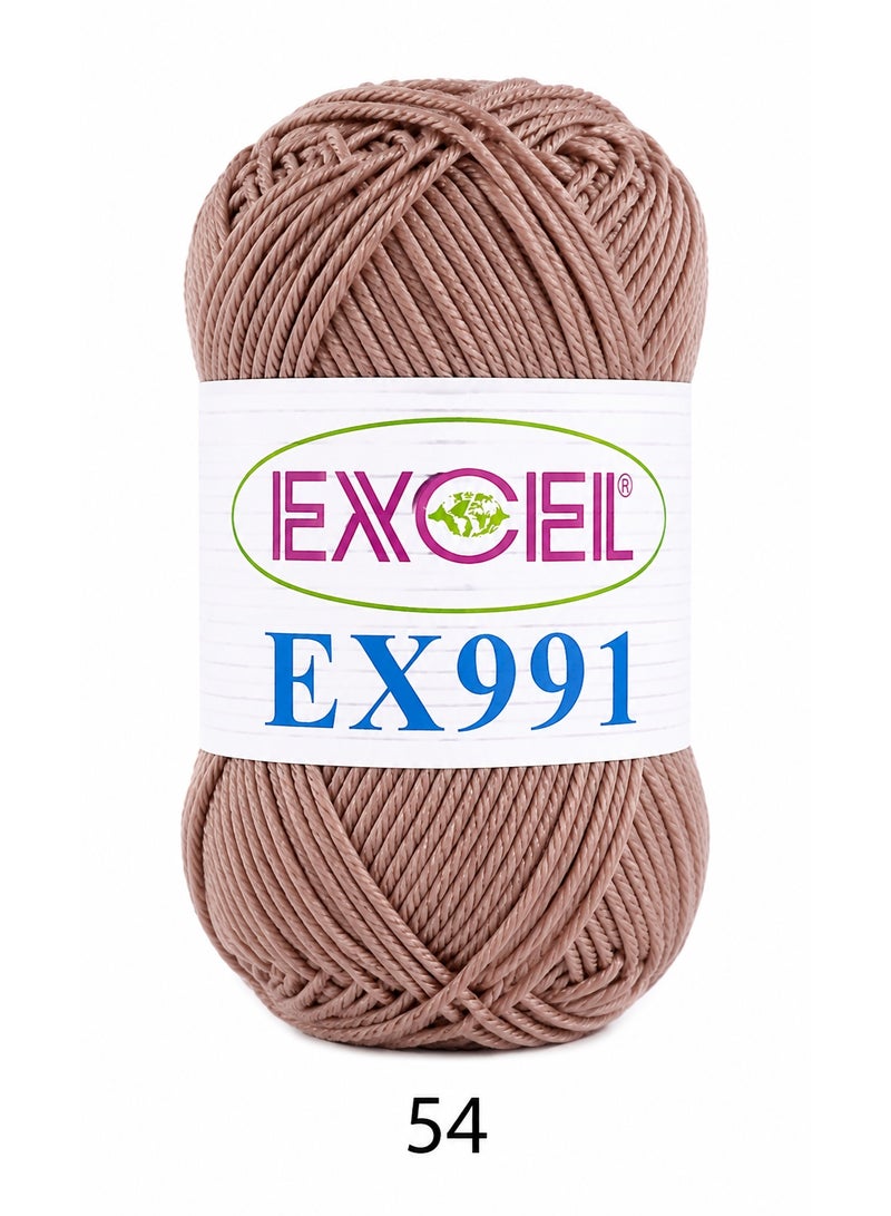 Excel EX991 Crochet Yarn Brown 54 - Image 1