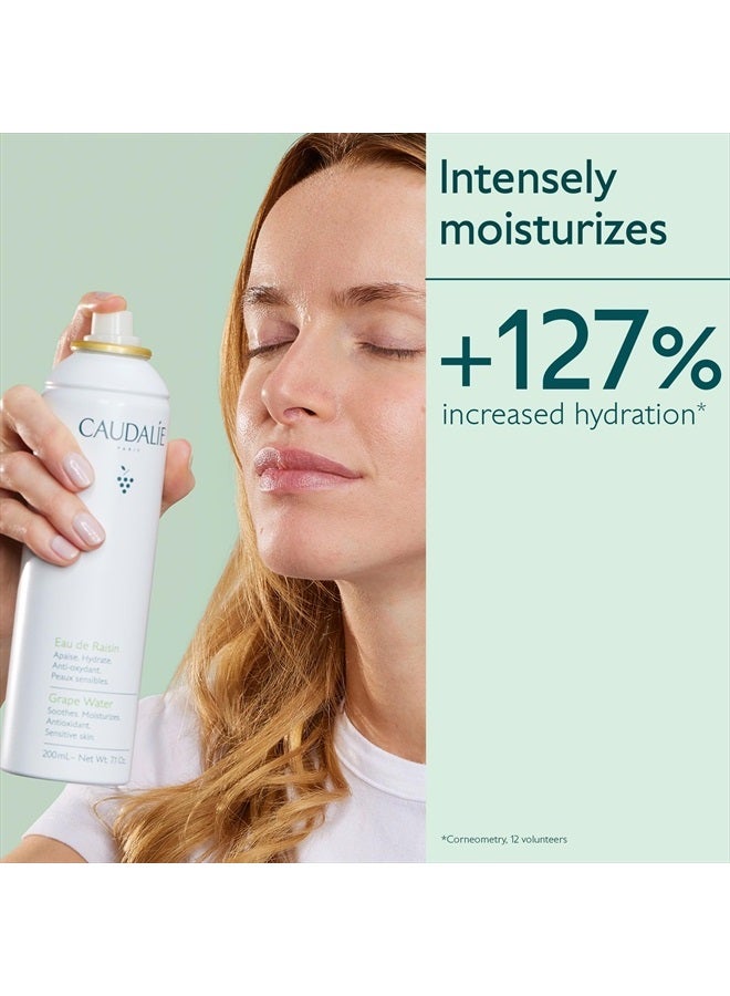 CAUDALIE رذاذ وجه مرطب بماء العنب - بخاخ وجه عضوي مهدئ لترطيب فوري وتقوية حاجز البشرة، آمن للبشرة الحساسة - Image 3
