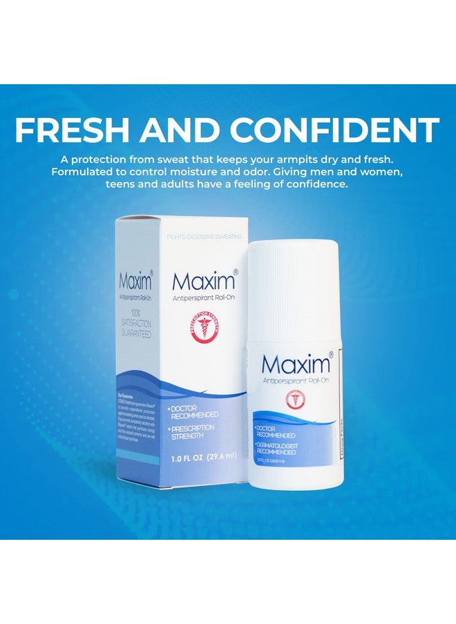 Maxim ® Clinical Strength Antiperspirant For Hyperhidrosis Excessive Sweating - Reduces Sweat Up To 24 Hours Per Use - Antiperspirant For Men And Women Certain To Keep You Dri  - Image 2