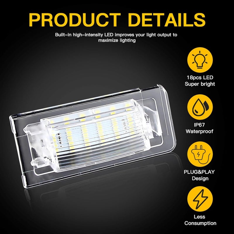 DEMULAX White LED License Plate Light for Audi TT - Image 4