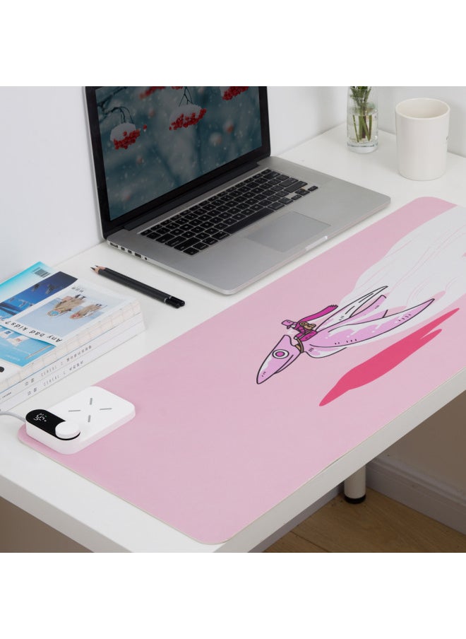 Generic Half Creative Warm Table Mat Heating Mouse Mat Table Mat Office Warm Hand Warm Winter Super Multi-functional Heating-Color:Basic-Azak-Pink  - Image 3