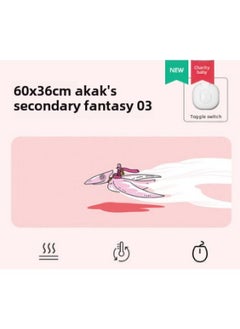 Half Creative Warm Table Mat Heating Mouse Mat Table Mat Office Warm Hand Warm Winter Super Multi-functional Heating-Color:Basic-Azak-Pink