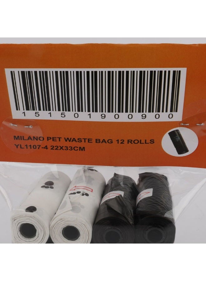 DANUBE HOME Milano Pet Waste Bags 12 Rolls 22x33cm Dog Poop Bags Leak Proof - Image 3