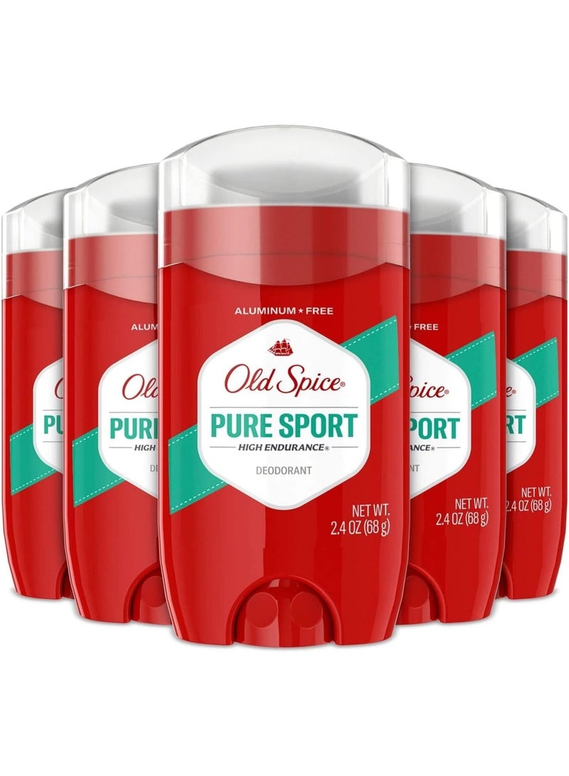 أولد سبايس مزيل عرق أولد سبايس ألومنيوم بيور سبورت هاي للرجال - 85 غرام / (عبوة من 5 قطع) - Image 1