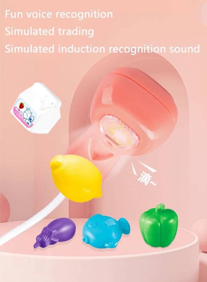 Aikenn Smart Cash Register Toy Cash Register With Calculator Toy Multi-Function Simulated Cash Register Toy Role Play Electric Cash Register Play House Cash Register Supermarket Cash Register Toy With Light And Music Suitable For Children Over 3 Years Old (Pink) - Image 5