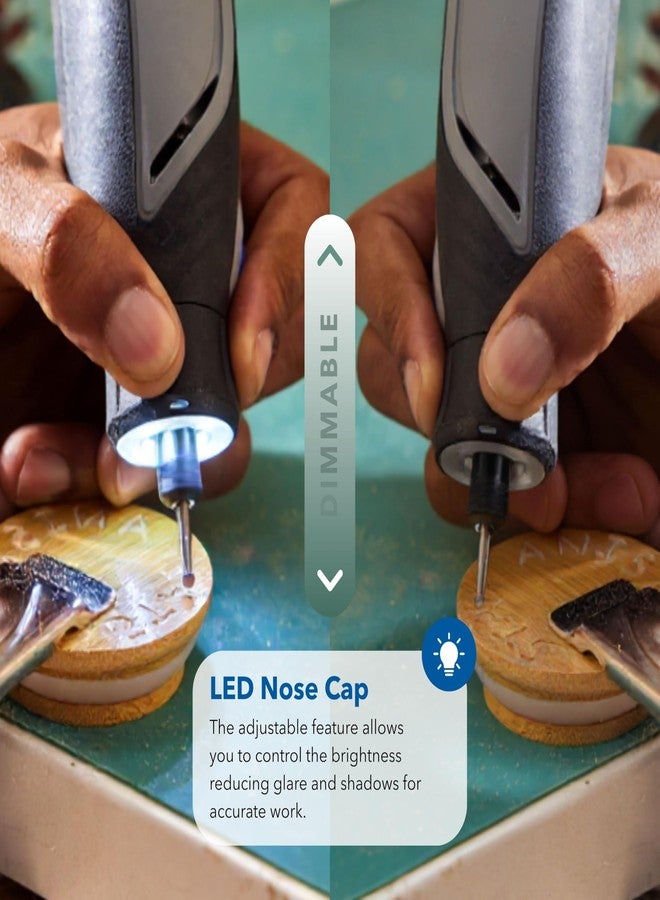 درمل مجموعة أدوات دوارة لاسلكية Dremel 8150 8 فولت مع محرك بدون فرشاة ومصباح عمل LED - سرعة متغيرة، قابلة لإعادة الشحن عبر USB-C وتتضمن 20 ملحقًا - Image 3