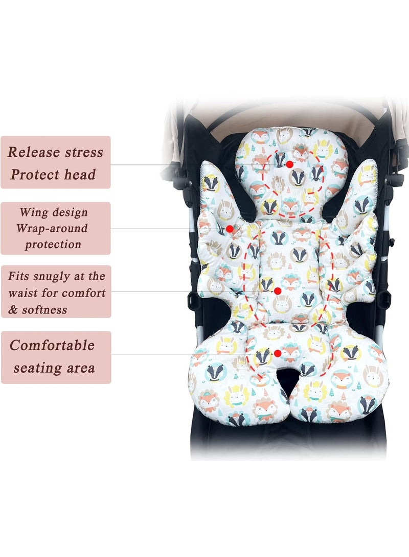 Baby Stroller Cushion Pad, Breathable Toddler Stroller Liner Head, Ultra-Soft Infant Car Seat Insert Cushion, Perfect for Car Seat, Stroller - Image 3