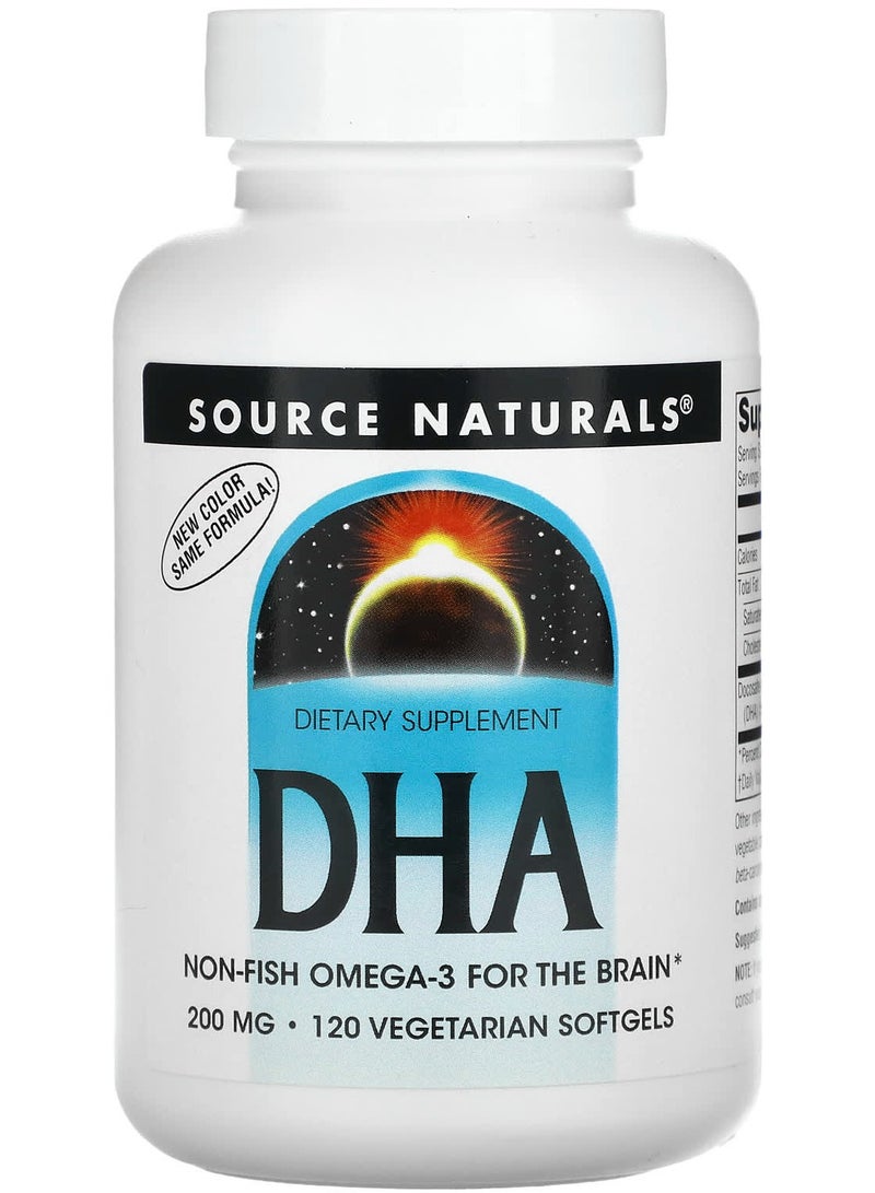 DHA, 200 mg, 120 Vegetarian Softgels