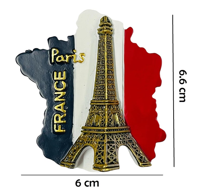 Krisah Fridge Magnet Resin 4D Countries Magnet Gift Souvenir Travel Magnets (Blue France) - Image 2