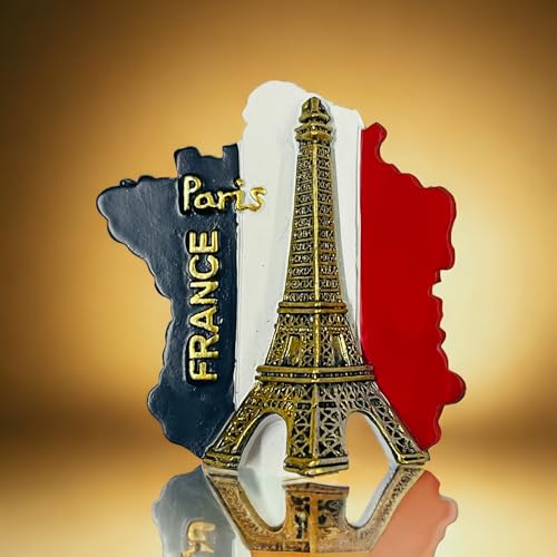 Krisah Fridge Magnet Resin 4D Countries Magnet Gift Souvenir Travel Magnets (Blue France) - Image 3