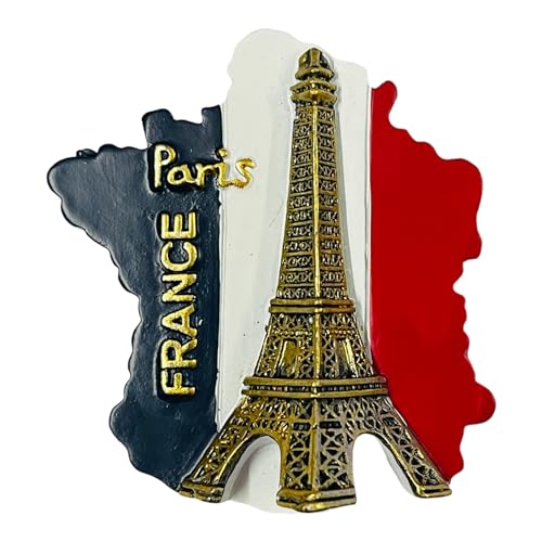 Krisah Fridge Magnet Resin 4D Countries Magnet Gift Souvenir Travel Magnets (Blue France) - Image 1