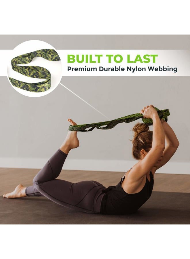 Gradient Fitness Stretching Strap for Physical Therapy, 12 Multi-Loop Stretch Strap 1.5" W x 8' L, Neoprene Handles, Physical Therapy Equipment, Yoga Straps for Stretching, Leg Stretcher, (Camo) - Image 3