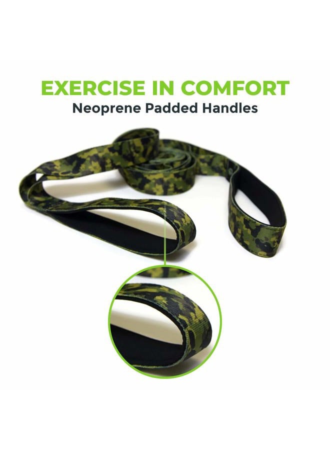 Gradient Fitness Stretching Strap for Physical Therapy, 12 Multi-Loop Stretch Strap 1.5" W x 8' L, Neoprene Handles, Physical Therapy Equipment, Yoga Straps for Stretching, Leg Stretcher, (Camo) - Image 5