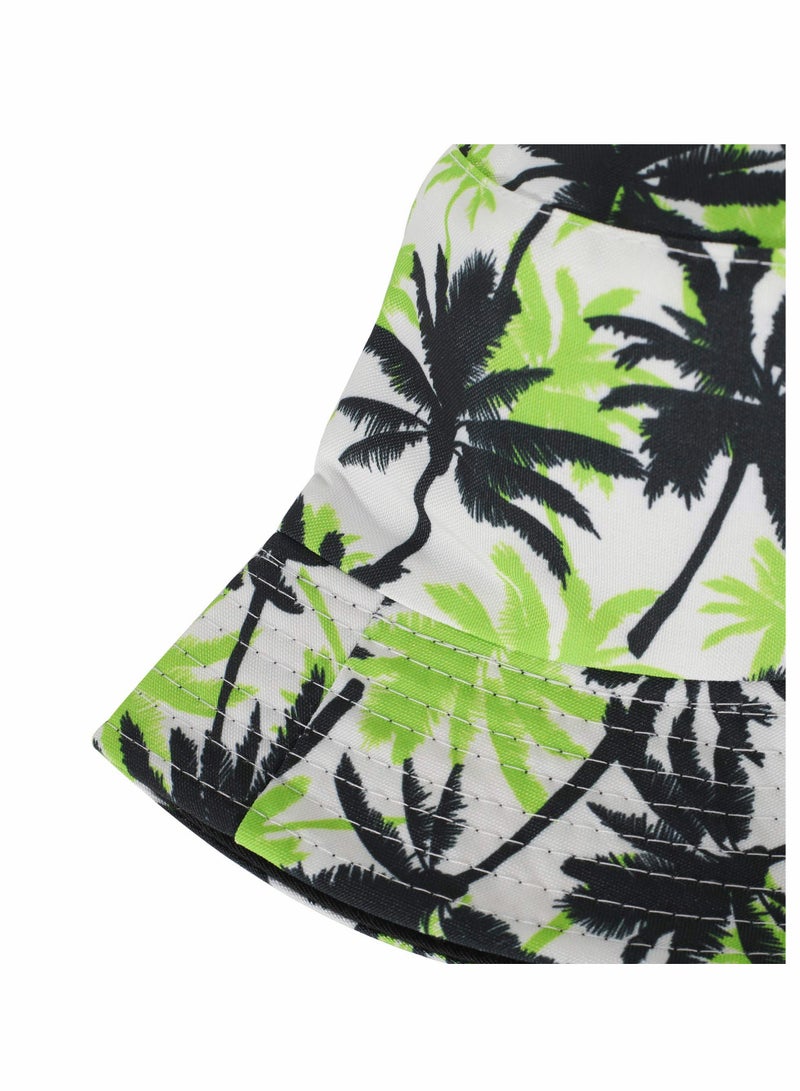 SOLARAE Bucket Hat, Fashion Coconut Tree Print Hat, Reversible Summer Sun Cap for Women Men Outdoor Travel - Image 3