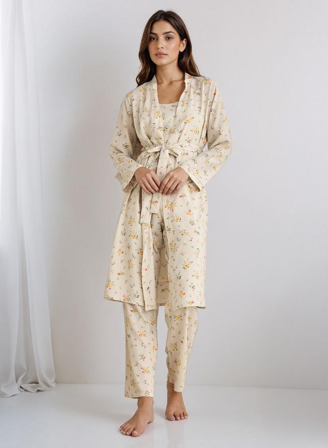 Splash FAV Pyjama Set with Robe Sleeveless Top & Pyjamas - Image 1