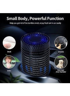 Dhadh Dhadh Efficient and Portable for Car Sterilization and Disinfection USB Interface Low Noise Operation ABS Black Carbon Fiber  - Image 2