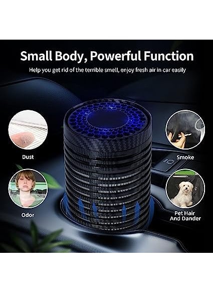 Dhadh Dhadh Efficient and Portable for Car Sterilization and Disinfection USB Interface Low Noise Operation ABS Black Carbon Fiber  - Image 2