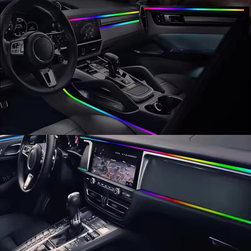 AutoBizarre 110 cm+25 cm 2 in 1 Multicolor Music Controlled Sound Activated Car Interior Decoration Dashboard Ambient Lighting USB K4 Magic Lights with Remote & Mobile Application Control - Image 3