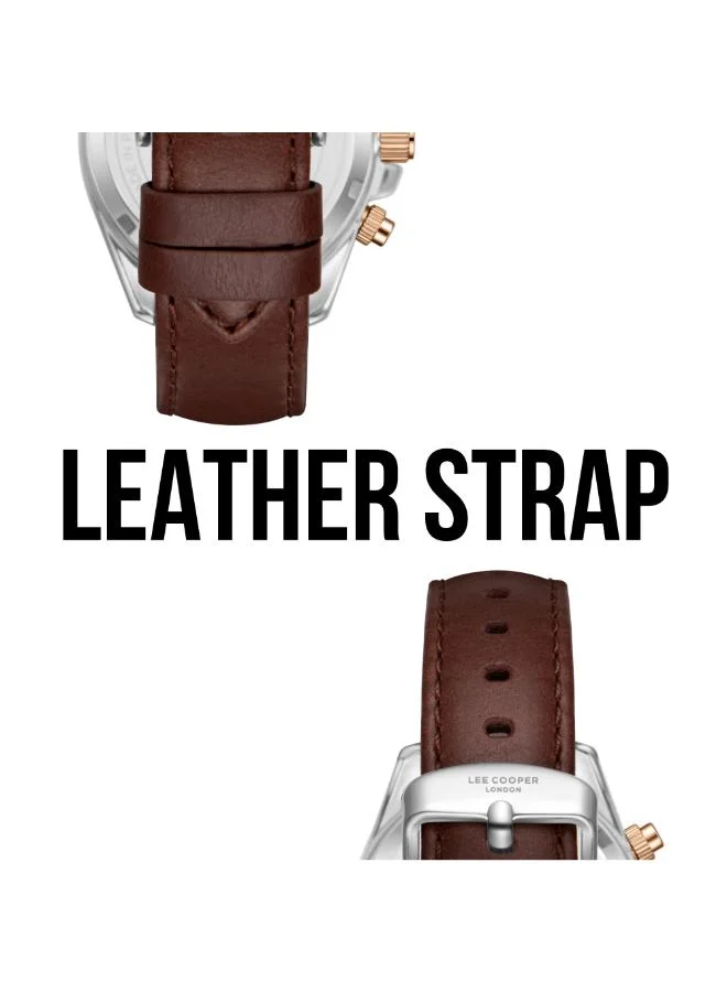Lee Cooper  Men's Leather Multi Function Watch LC08233.392 - 23x29,5 mm for Men | Best Price UAE