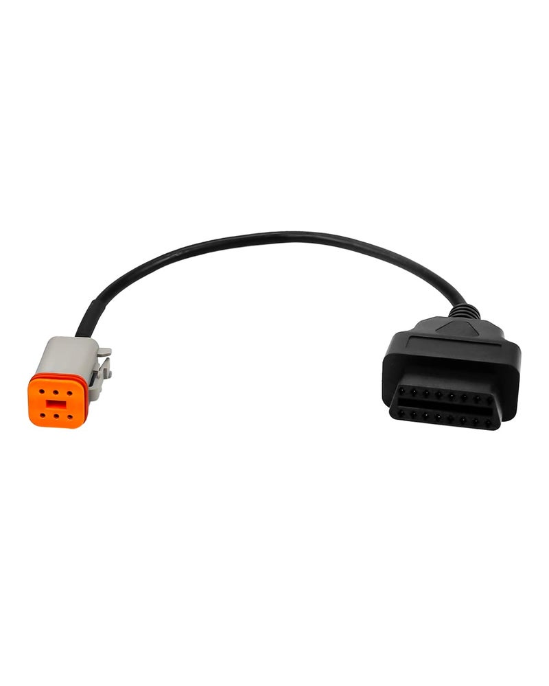 6 Pin OBD Diagnostic Cable Fits for Harley Davidson Motorcycle 6 Pin to 16 Pin OBDII Diagnostic Scanner Convertor Connector Support ELM327 Code Scanner