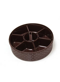 NAKODA Nebula Spice Box with Spoon – 23cm Diameter, 7cm Height  7 Dividers for Spices, Masalas, and Dry Ingredients Airtight Lid  - Image 3