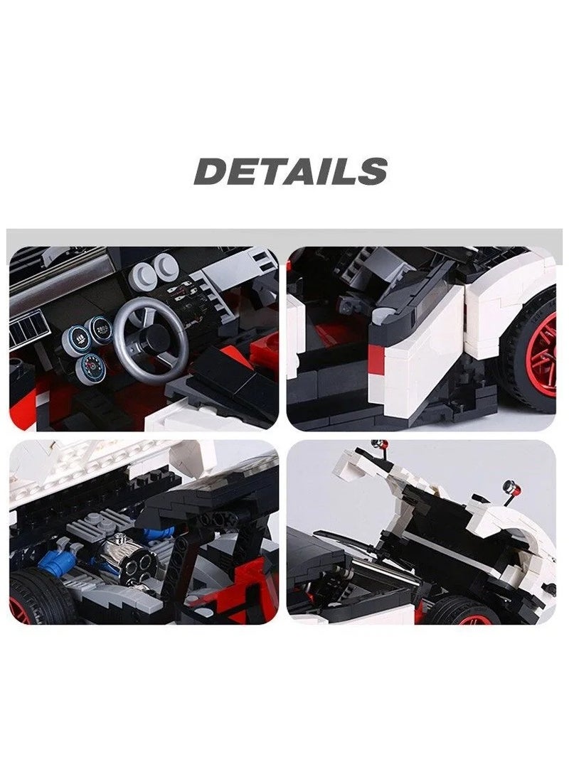 mould king 13105 Speed ​​Champoin Veneno Supercar Building Kit,toys-and-games/building-toys,Toy Car Building Blocks, suitable for children adult 960 pieces 8+  - Image 3