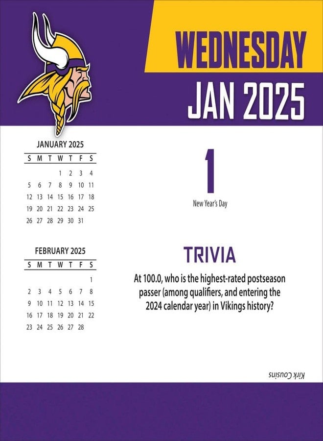 Turner Licensing Turner Sports Minnesota Vikings 2025 Box Calendar (25998053047) - Image 3