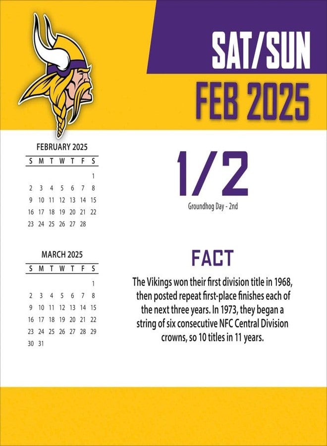 Turner Licensing Turner Sports Minnesota Vikings 2025 Box Calendar (25998053047) - Image 4