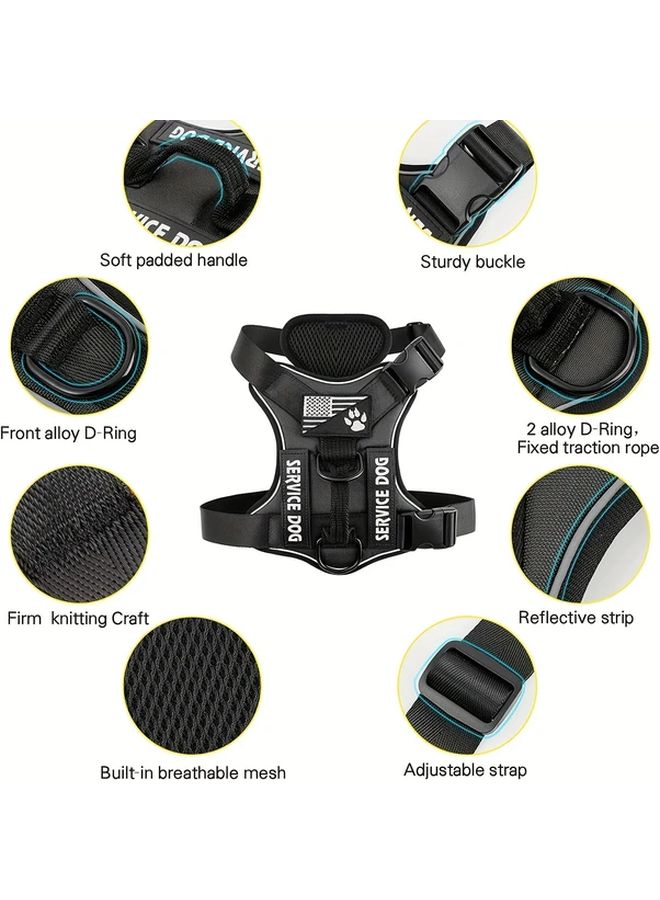 حزام الكلب البرتقالي الكبير مع سترة عاكسة وسيطرة عدم السحب للإطلاق السريع - Image 4