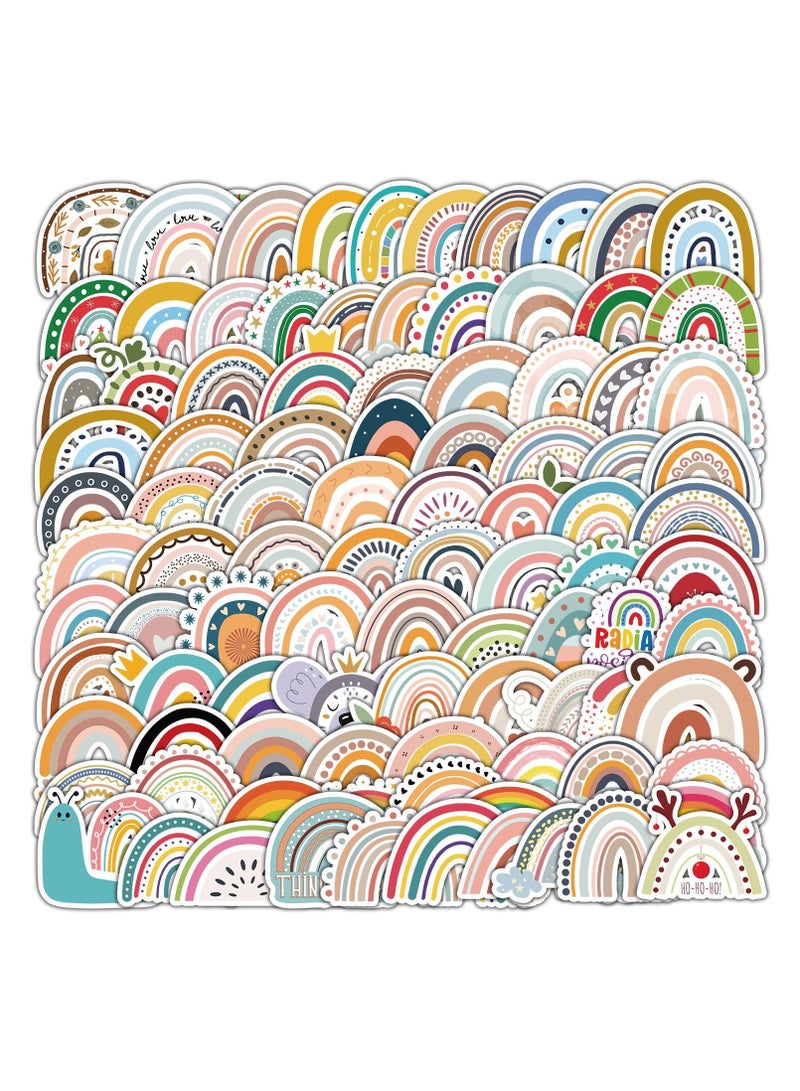 قوس قزح أورينبو 100 قطعة من ملصقات قوس قزح بوهو ملصقات قوس قزح ملونة قوس قزح ملصق فينيل مقاوم للماء لحفلات قوس قزح بوهو لزجاجة المياه والهاتف المحمول والكمبيوتر اللوحي - Image 1