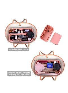 Excefore Purse Organizer, Felt Bag Organizer Purse Organizer, Insert Handbags for Women Closet, for LV Speedy, Neverfull, Graceful, Tote, 30x 13 x 26 CM, Pink  - Image 2